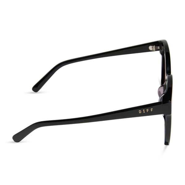 gia - black + aubergine w silver flash sunglasses 3