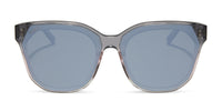 swatch for GIA - SMOKE ROSE CRYSTAL OMBRE + SILVER FLASH SUNGLASSES