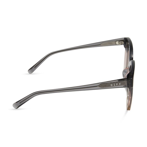 gia - smoke rose crystal ombre + silver flash sunglasses 3
