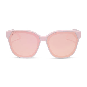 Gia Square Sunglasses | Powder Pink & Cherry Blossom Mirror | DIFF