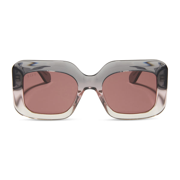 giada - smoke rose crystal ombre + mauve + polarized sunglasses