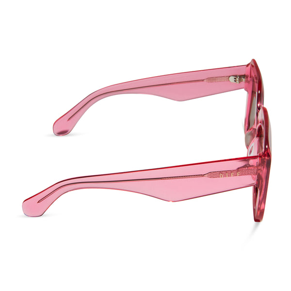 giada - candy pink crystal + brown sunglasses 3