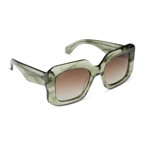 Giada Rectangle Sunglasses | Cool Matcha & Brown Gradient  display picture 2