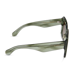 Diff Giada Olive gray smoke gradient oversized Sunglasses brand‎ new Giada Rectangle Sunglasses | Cool Matcha & Brown Gradient  main image 3