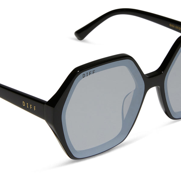 gigi - black + grey flash sunglasses 3