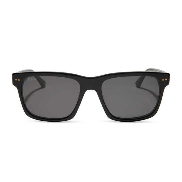 Gino XL Square Sunglasses | Black & Grey | DIFF Eyewear