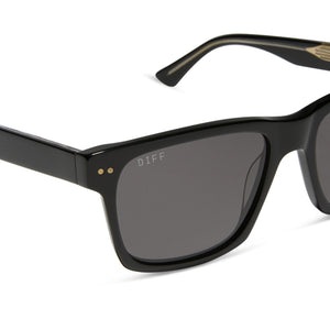 Gino XL Square Sunglasses | Black & Grey | DIFF Eyewear