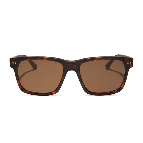 gino xl - matte rich tortoise + brown + polarized sunglasses