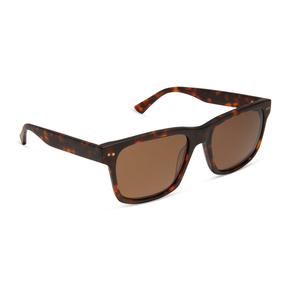 gino xl - matte rich tortoise + brown + polarized sunglasses 2