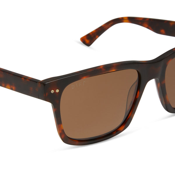 gino xl - matte rich tortoise + brown + polarized sunglasses 4