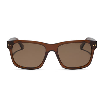 Gino XL Square Sunglasses | Whiskey & Brown Polarized | DIFF Eyewear