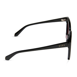 GJELINA - BLACK + AUBERGINE + SILVER FLASH SUNGLASSES