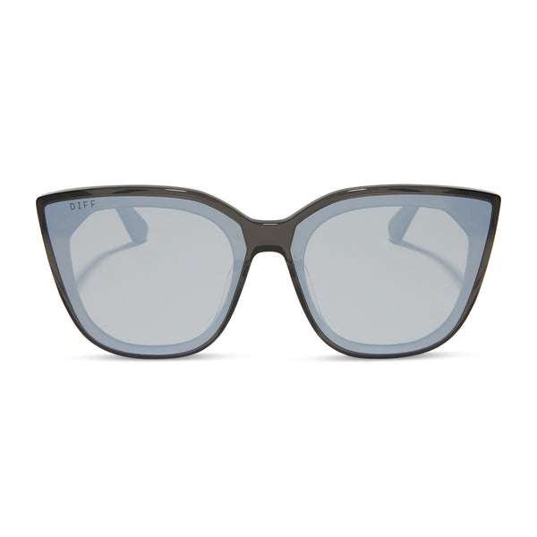 Gjelina Cat Eye Sunglasses | Smoke Crystal & Grey Mirror 