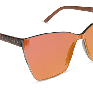 Goldie Cateye Sunglasses | Animal & Red Hot Summer Mirror | DIFF