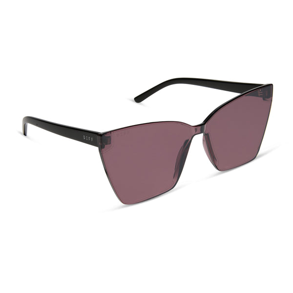 goldie - black + aubergine w silver flash sunglasses 2