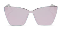 swatch for GOLDIE - OPALESCENT PINK + CHERRY BLOSSOM MIRROR SUNGLASSES
