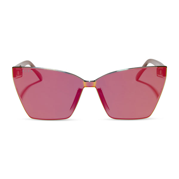Goldie XS Cateye Sunglasses | Animal & Red Hot Summer Mirror