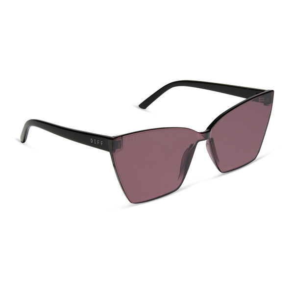 goldie xs - black + aubergine w silver flash sunglasses 2