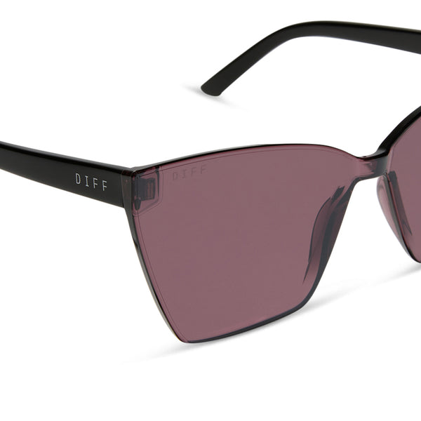 goldie xs - black + aubergine w silver flash sunglasses 4