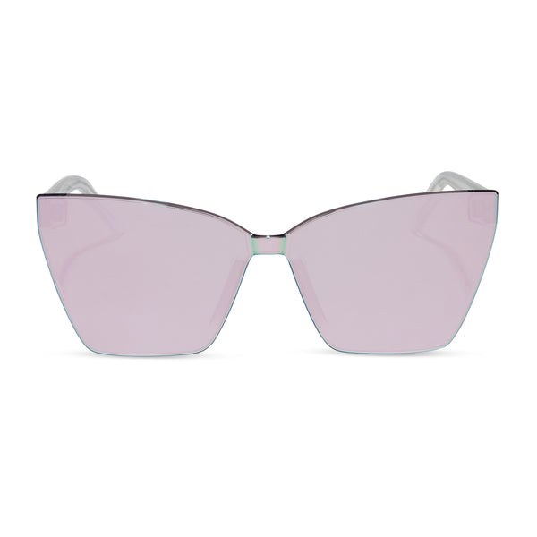 goldie xs - opalescent pink + cherry blossom mirror sunglasses