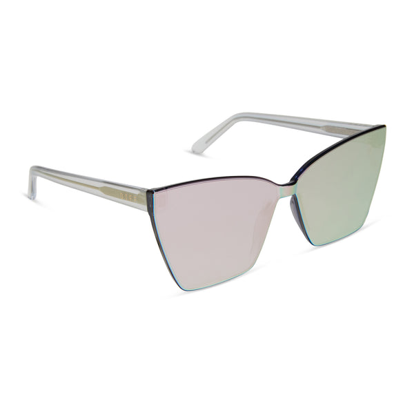 goldie xs - opalescent pink + cherry blossom mirror sunglasses 2