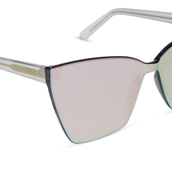 goldie xs - opalescent pink + cherry blossom mirror sunglasses 4