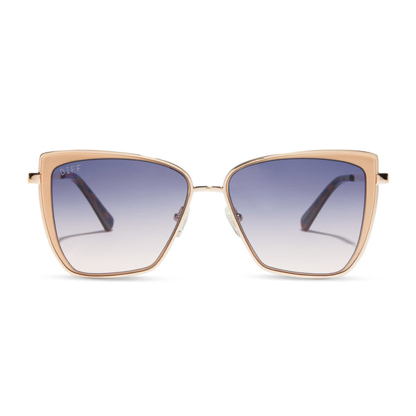 swatch for GRACE - CHAMPAGNE + LAVENDER ROSE GRADIENT SUNGLASSES