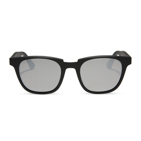 NWT Diff Eyewear - Grace Sunglasses - Matte Black Grey Mirror DIFF Eyewear Grace Matte Black Silver Mirror Oversized  main image 3
