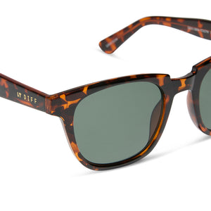 Grayson Square Sunglasses | Tortoise & G15 | DIFF Eyewear display picture 1
