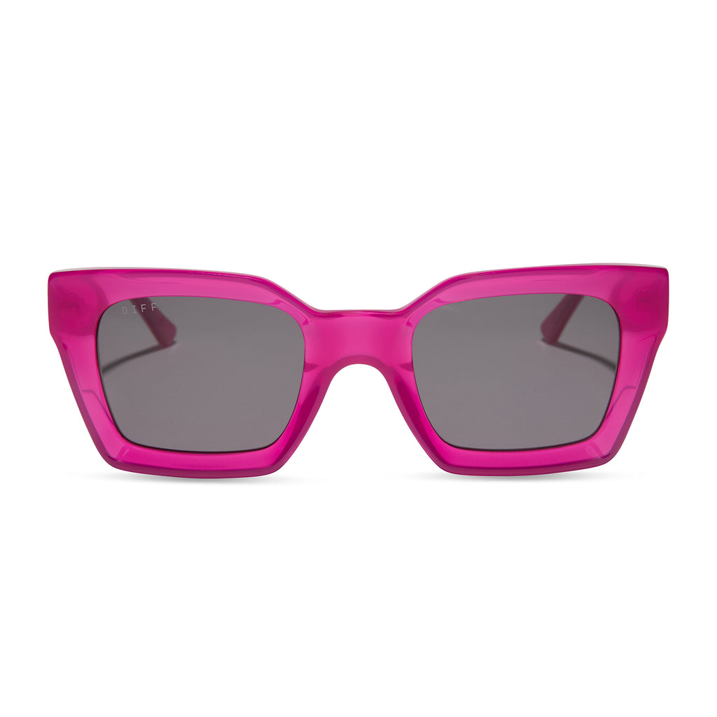 GREER - BRIGHT TULIP + GREY SUNGLASSES