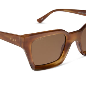 Greer Square Sunglasses | Tawny Tortoise & Brown | DIFF Eyewear display picture 2