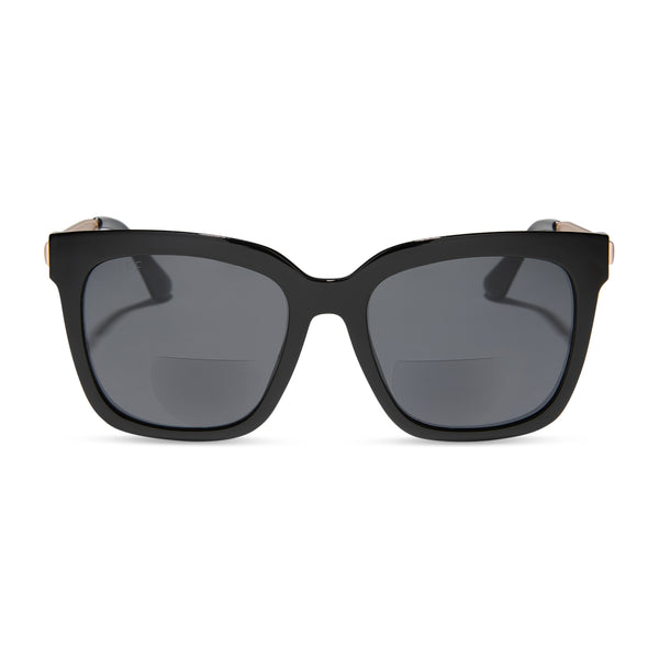 hailey - black + grey sunglass readers