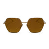 Color swatch for harlowe - gold + taupe flash sunglasses