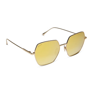 HARLOWE - GOLD + BRILLIANT GOLD MIRROR SUNGLASSES