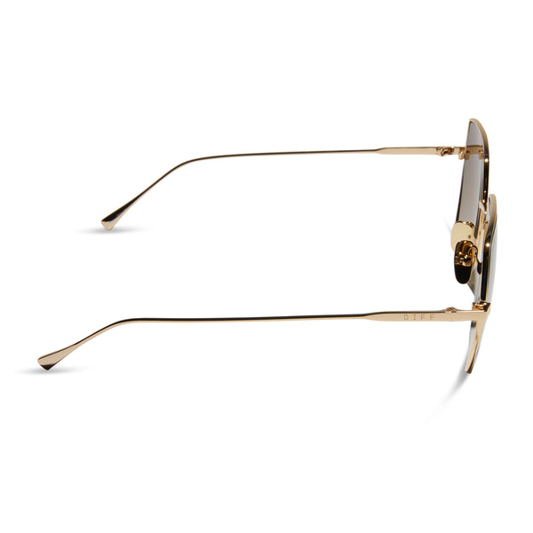 harlowe - gold + brown gradient + polarized sunglasses 3