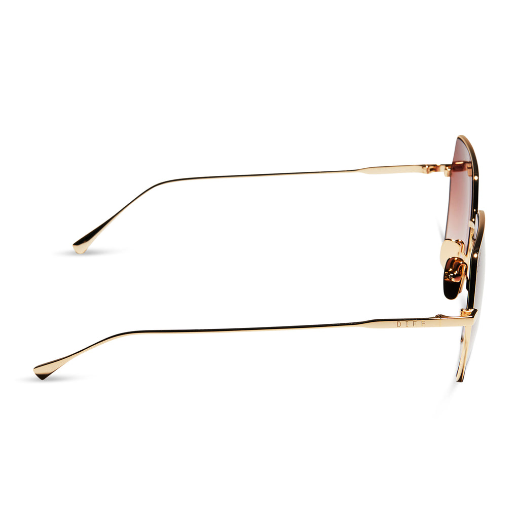 Harlowe Square Sunglasses | Gold & Dusk Gradient | DIFF Eyewear
