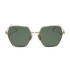 Color swatch for harlowe - deep navy metal + aegean blue flash sunglasses