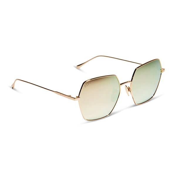 harlowe - gold + taupe flash sunglasses 2