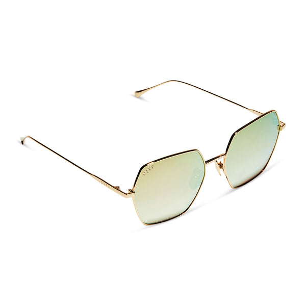 harlowe - gold + taupe flash sunglasses 4