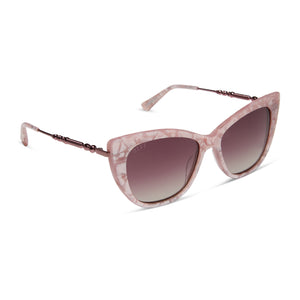 UMBRIDGE™ - PINK MOTHER OF PEARL + WINE GRADIENT HEX SUNGLASSES