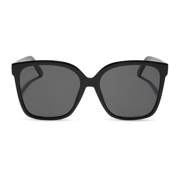 Hazel Square Sunglasses | Black & Grey | DIFF Eyewear