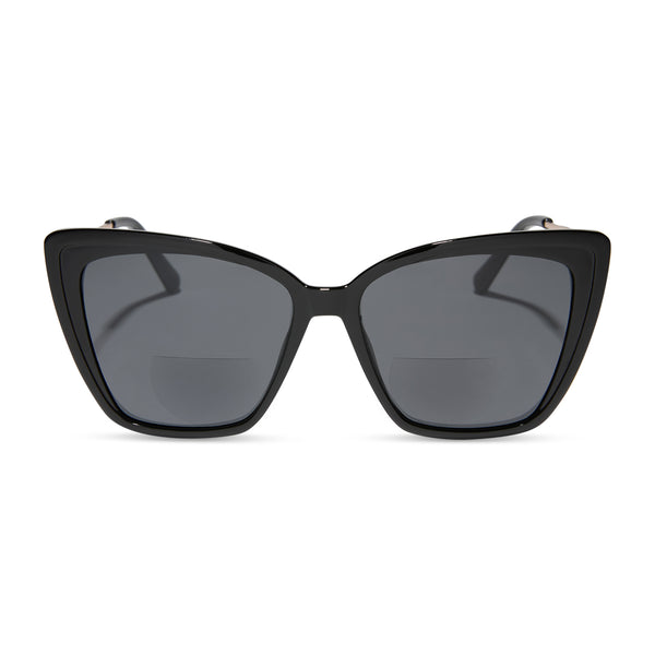 heidi - black + grey sunglass readers