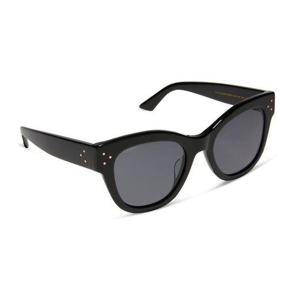 eva - black + grey + polarized sunglasses