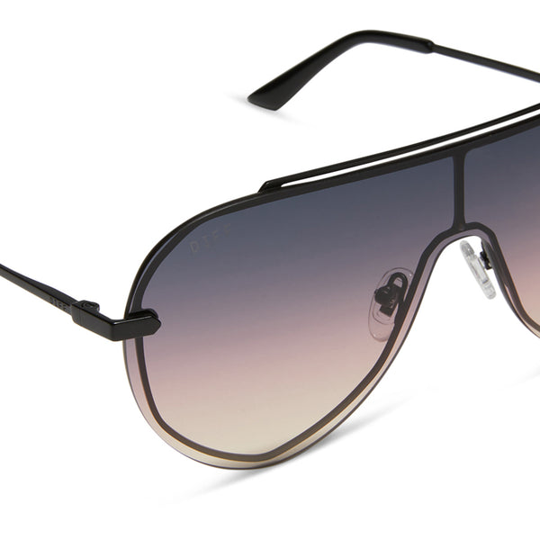 imani - brushed black + twilight gradient sunglasses 4