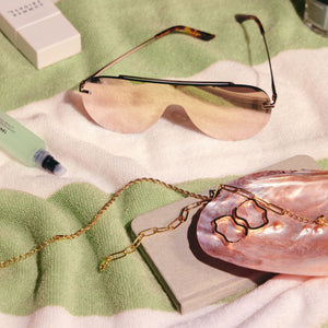 Imani Shield Sunglasses | Gold & Brilliant Gold Mirror  display picture 1