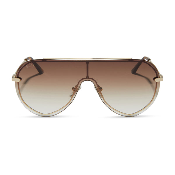 imani - gold + brown gradient sunglasses