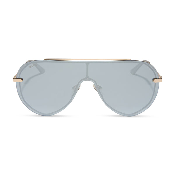 imani - gold + silver mirror sunglasses