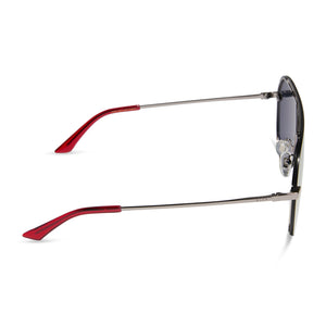 IMANI - GUNMETAL + RED HOT SUMMER MIRROR SUNGLASSES
