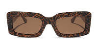 swatch for INDY - ANIMAL + BROWN SUNGLASSES