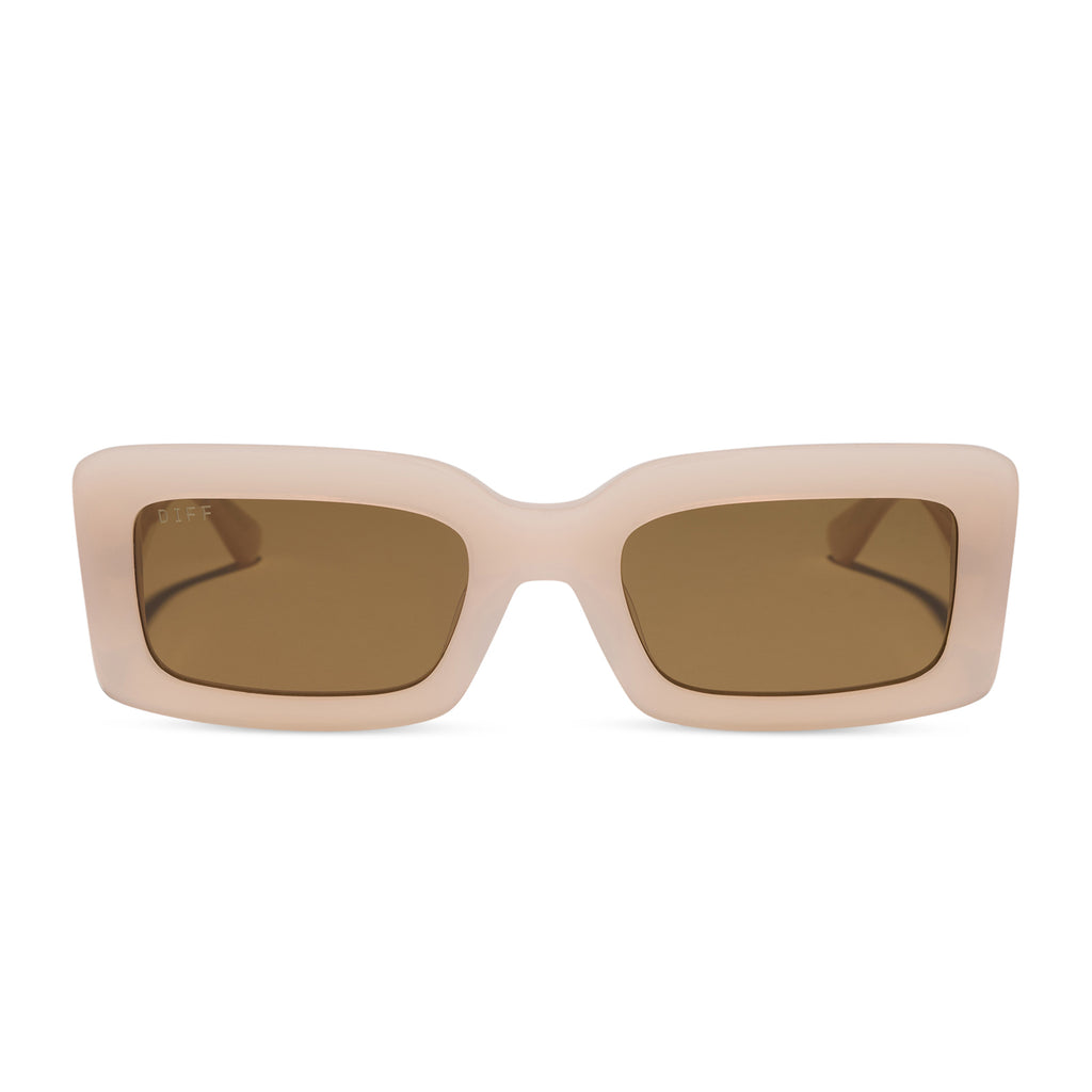 INDY - MILKY BLUSH + BROWN + POLARIZED SUNGLASSES